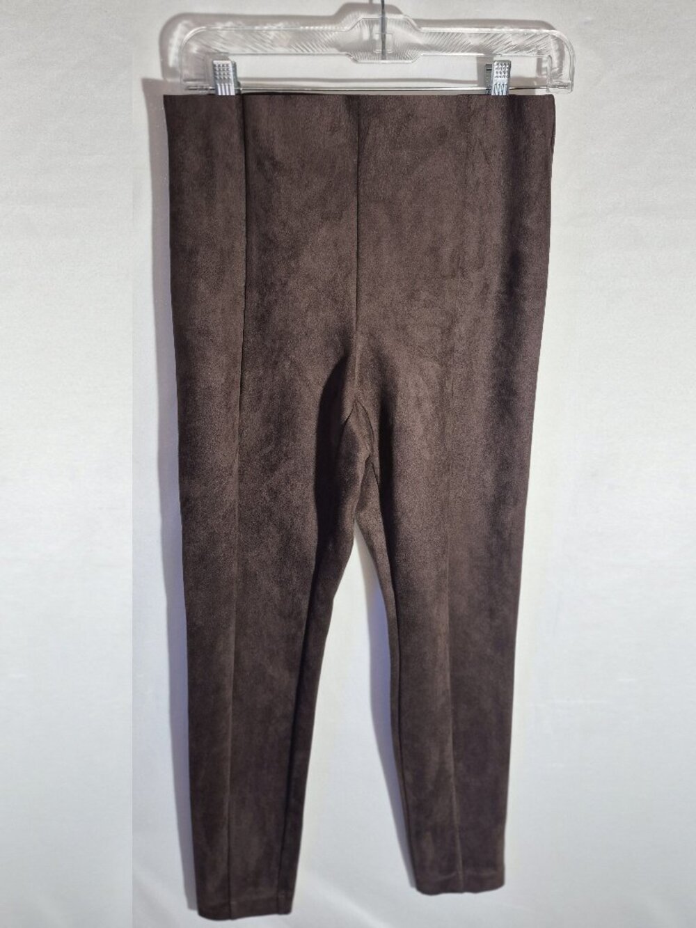 LOFT brown sueded pants, pull on, pleated, in size small